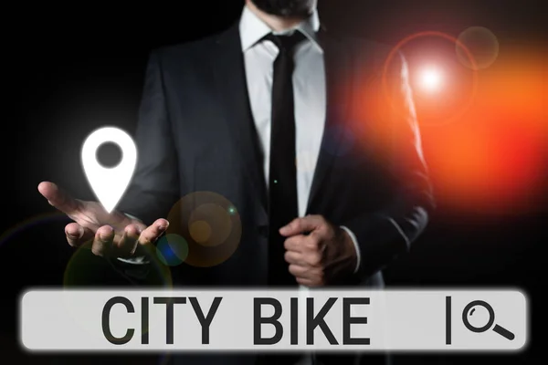 Handwriting Text City Bike Business Idea Designed Regular Short Rides — Foto Stock