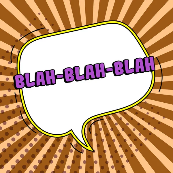 Text Caption Presenting Blah Blah Blah Business Concept Talking Too — Fotografia de Stock