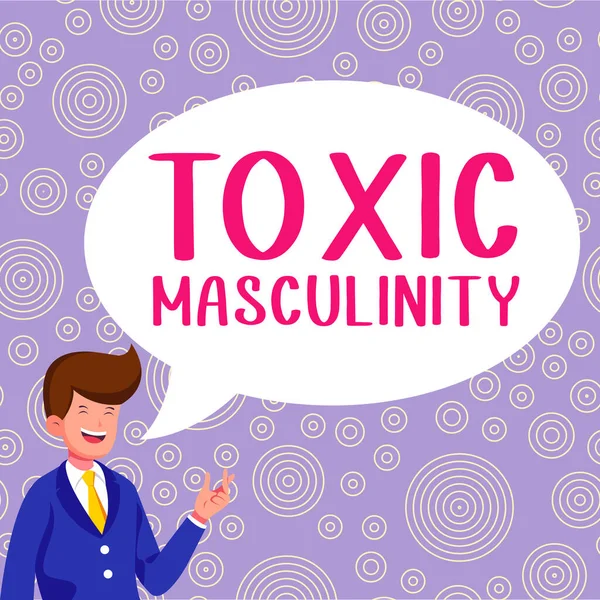 Conceptual Caption Toxic Masculinity Word Describes Narrow Repressive Type Ideas — Stock fotografie