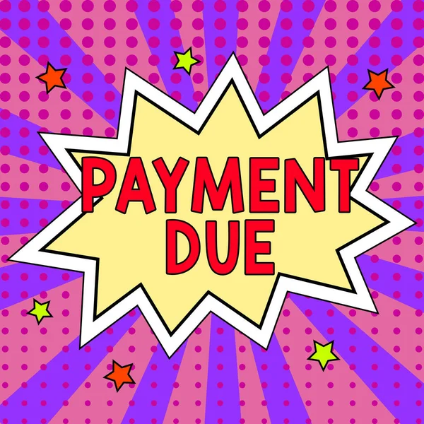 Handwriting Text Payment Due Word Date Payment Should Received Company — 图库照片