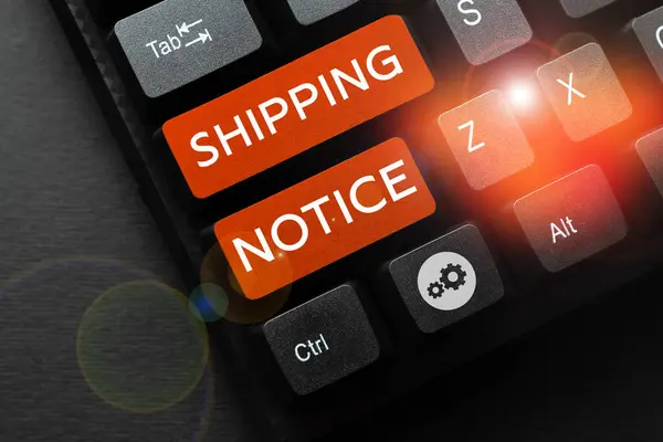 Writing Displaying Text Shipping Notice Business Showcase Ships Considered Collectively —  Fotos de Stock
