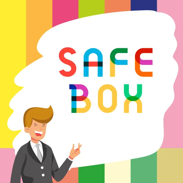 Text Caption Presenting Safe Box Internet Concept Small Structure You — Zdjęcie stockowe