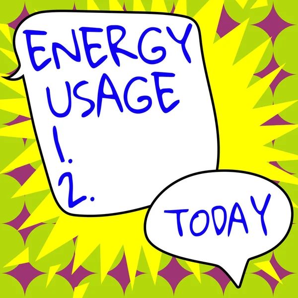 Inspiration Showing Sign Energy Usage Business Approach Amount Energy Consumed — 图库照片