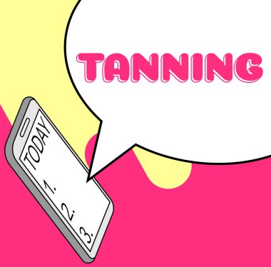 El yazısı bronzlaşma, güneşe maruz kaldıktan sonra deri dokularının doğal olarak kararması üzerine yazılmış kelimeler.