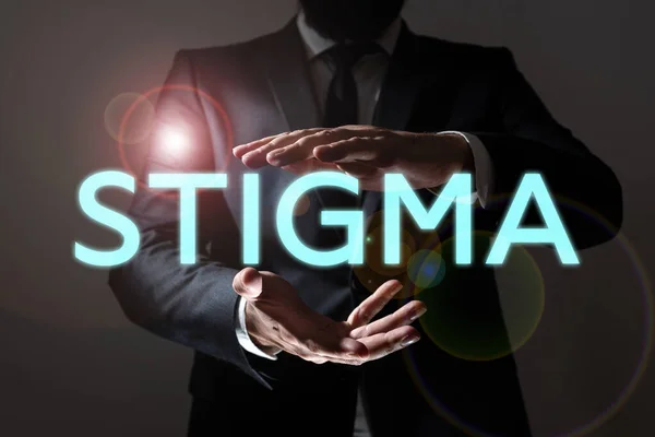 Conceptual Caption Stigma Word Written Feeling Disapproval Most People Society — Foto Stock