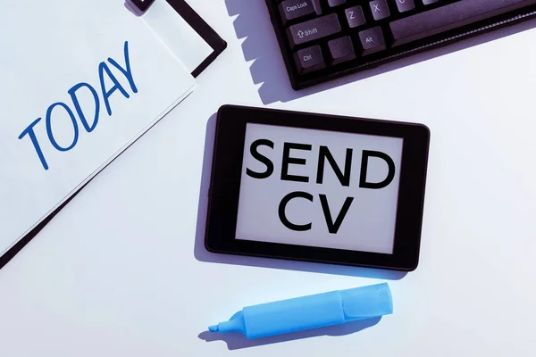Writing Displaying Text Send Business Showcase Give Resume Curriculum Vitae — Stok fotoğraf