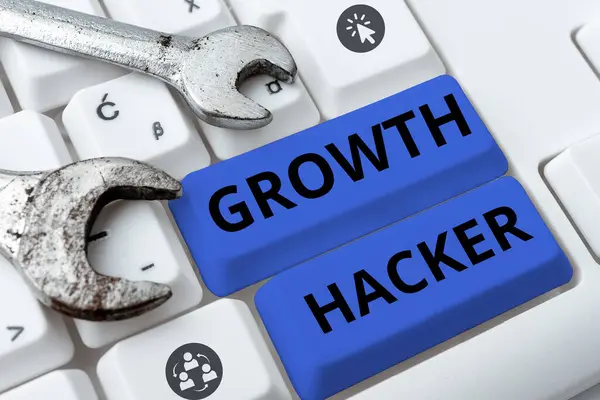 Text Sign Showing Growth Hacker Business Approach Generally Acquire Many — Φωτογραφία Αρχείου