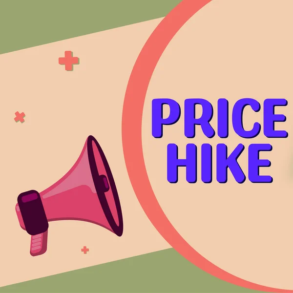 Conceptual Caption Price Hike Internet Concept Sum Values Customer Gives — Stock Fotó