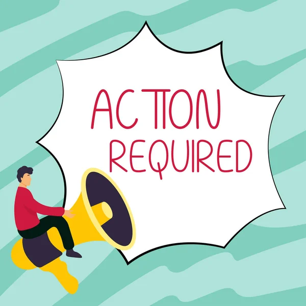 Håndskriftsteksten Action Required Internet Concept Regard Action Someone Position – stockfoto
