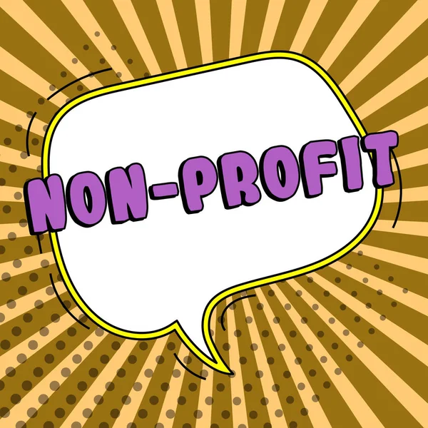 Conceptual Caption Non Profit Business Concept Providing Products Service Paying — Stock Photo, Image