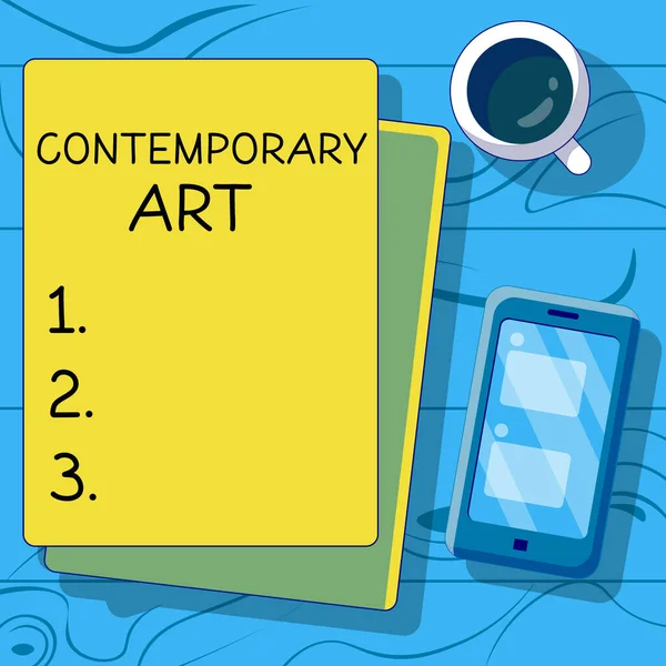 Writing Displaying Text Contemporary Art Business Concept Made Today Living — Fotografia de Stock