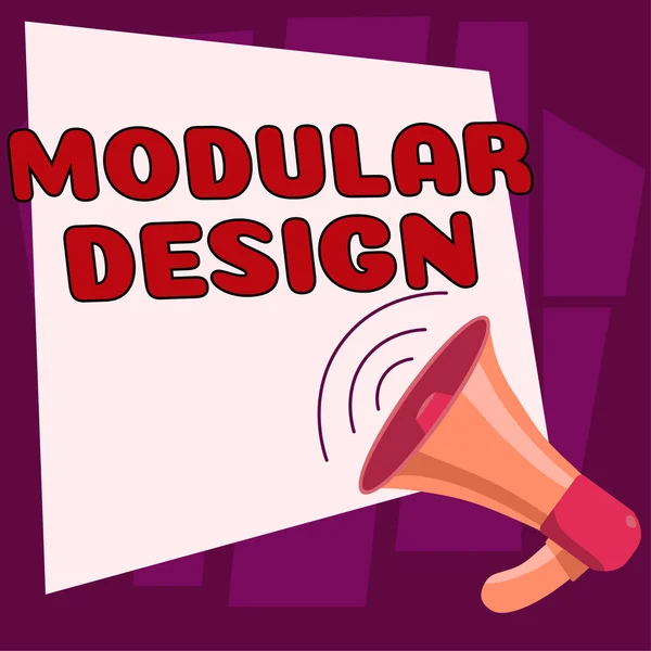 독립적 부품을 통합하거나 결합하여 제품을 만들도록 설계하는 비즈니스 아이디어 Modular — 스톡 사진