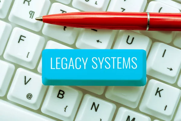 Text Som Visar Inspiration Legacy Systems Affärsidé Gammal Metod Teknik — Stockfoto
