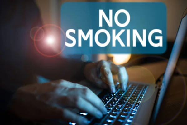 Affichage Conceptuel Interdiction Fumer Approche Commerciale Utilisation Tabac Est Interdite — Photo