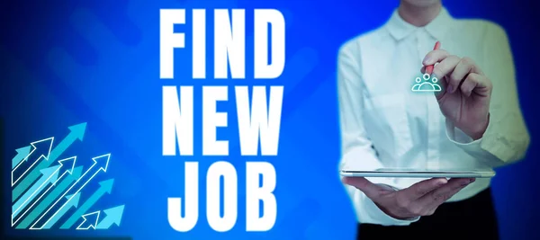 Text Sign Showing Find New Job Conceptual Photo Searching New — Stockfoto