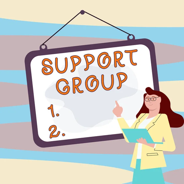 Ομάδα Υποστήριξης Πινακίδων Χειρογράφου Αριθμός Ατόμων Που Συμμετέχουν Στη Δέσμευση — Φωτογραφία Αρχείου