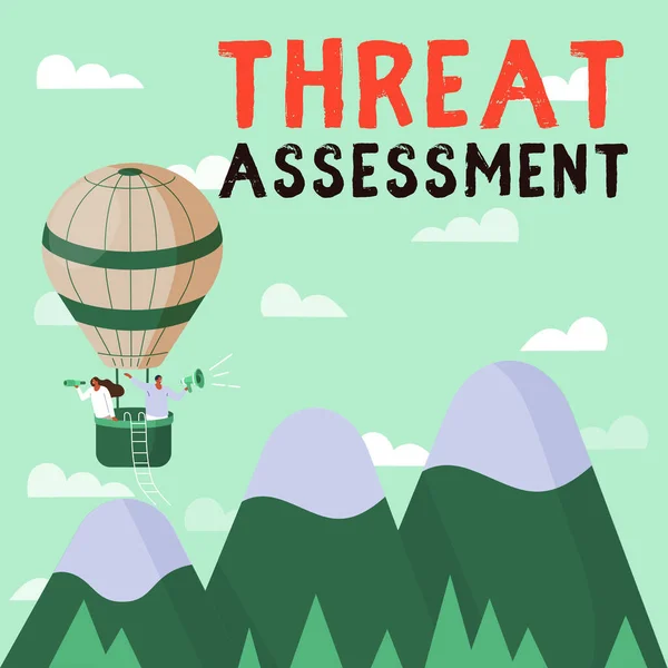Text showing inspiration Threat Assessment, Concept meaning determining the seriousness of a potential threat