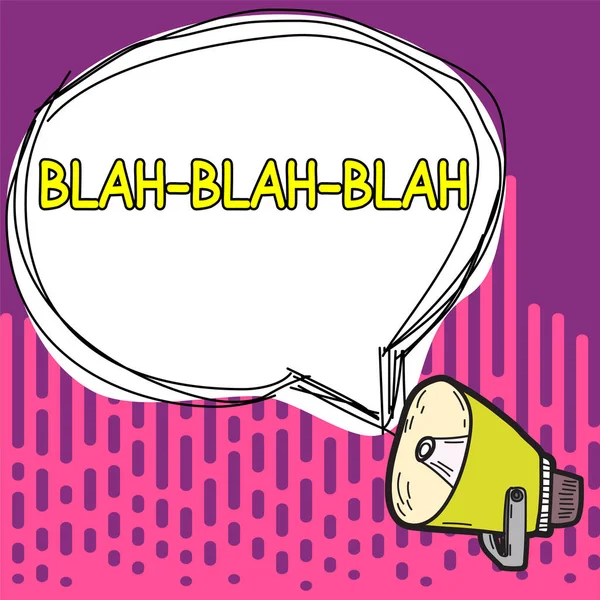 Text Caption Presenting Blah Blah Blah Business Concept Talking Too — Stock fotografie