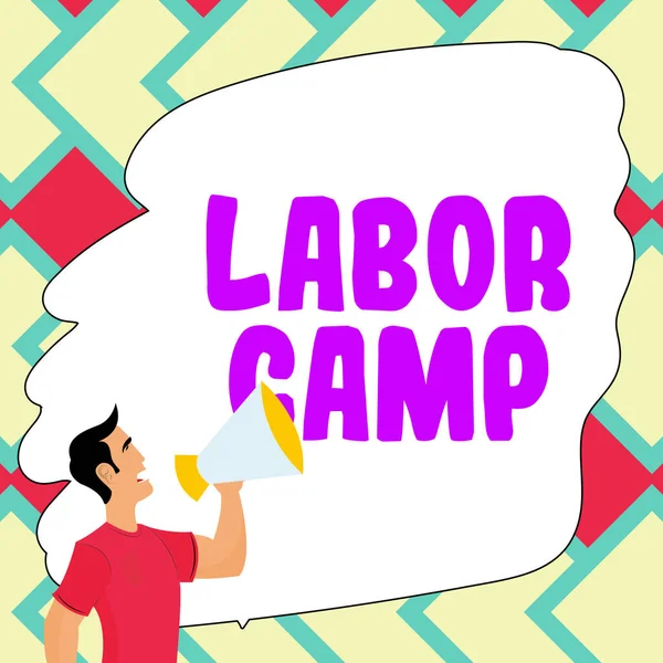 Conceptual Display Labor Camp Internet Concept Penal Colony Forced Labor — Foto Stock