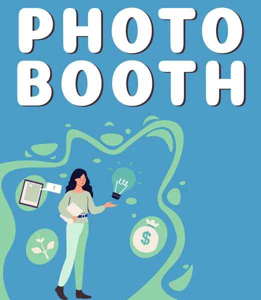 Tekst Pisma Photo Booth Biznesowa Forma Wymiany Zdjęć Publikowania Formacie — Zdjęcie stockowe