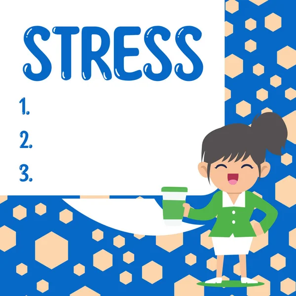 Знак Відображає Стрес Підхід Бізнесу Фізичний Хімічний Або Емоційний Фактор — стокове фото