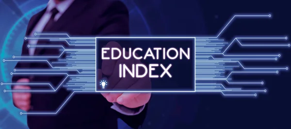 Writing Displaying Text Education Index Business Overview Aiming Meet Learning — Stockfoto