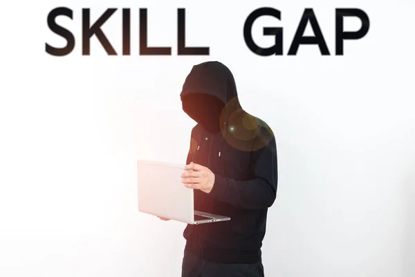 Conceptual Display Skill Gap Business Overview Refering Persons Weakness Limitation — Stock Photo, Image