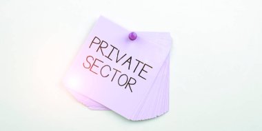 Özel Sektör kavramsal başlık, kavramsal fotoğraf hükümetin kontrolünde olmayan ya da sahip olmadığı bir ekonominin parçası.
