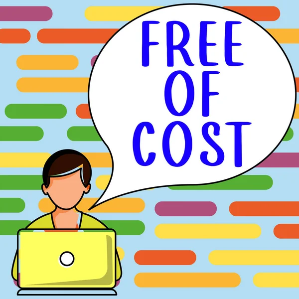 Conceptual Display Free Cost Word Written Price Trial Version Sample — Stockfoto
