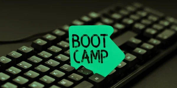 Conceptual Caption Boot Camp Business Approach Military Training Camp New — Stockfoto