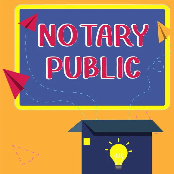 Text Sign Showing Notary Public Word Legality Documentation Authorization Certification — 스톡 사진