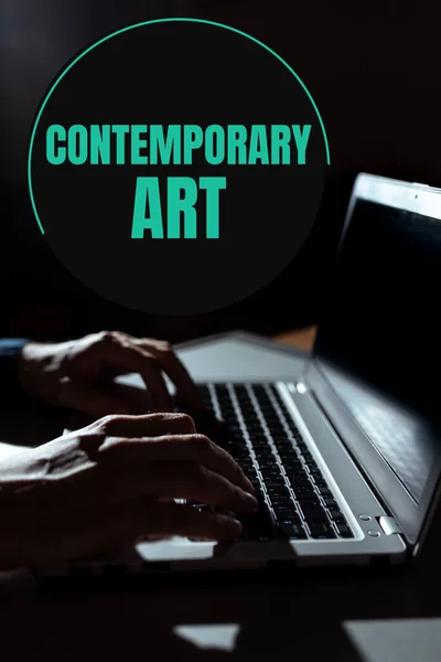 Writing Displaying Text Contemporary Art Business Idea Made Today Living — Stok fotoğraf