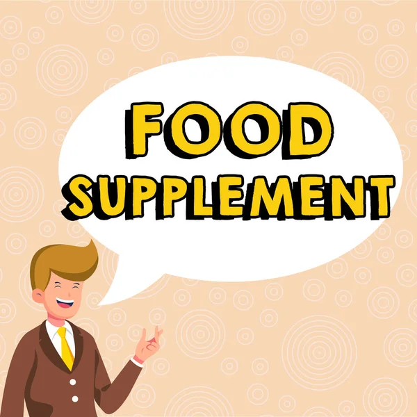Inspiration Showing Sign Food Supplement Business Idea Conditions Practices Preserve — Stock Photo, Image