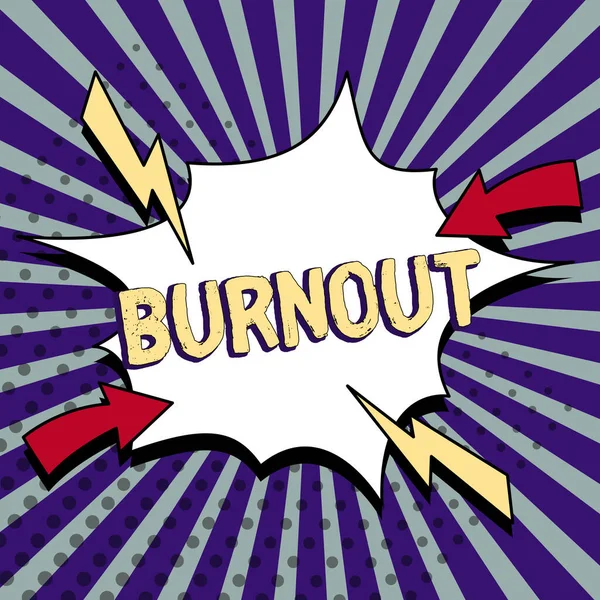 Tekst Bijschrift Presenteren Burnout Business Concept Gevoel Van Fysieke Emotionele — Stockfoto