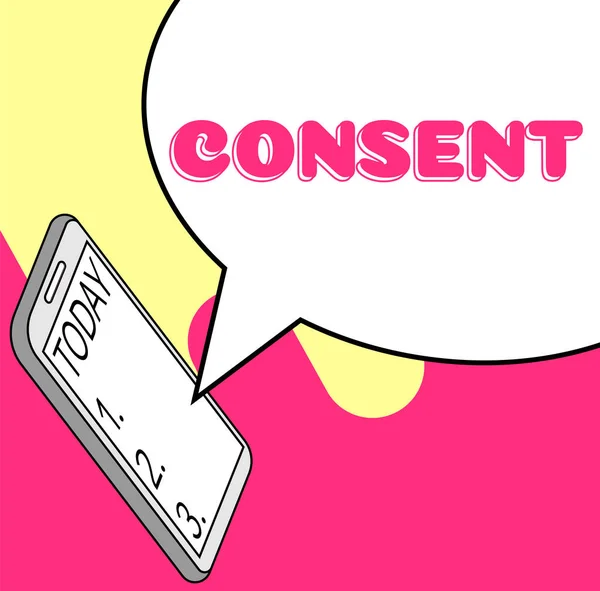 Conceptual Display Consent Business Overview General Agreement Particular Subject Event — Fotografia de Stock