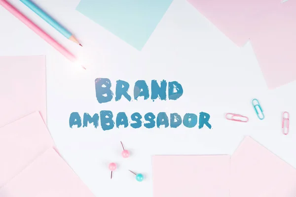Firma Mano Brand Ambassador Business Idea Agente Accreditato Come Rappresentante — Foto Stock