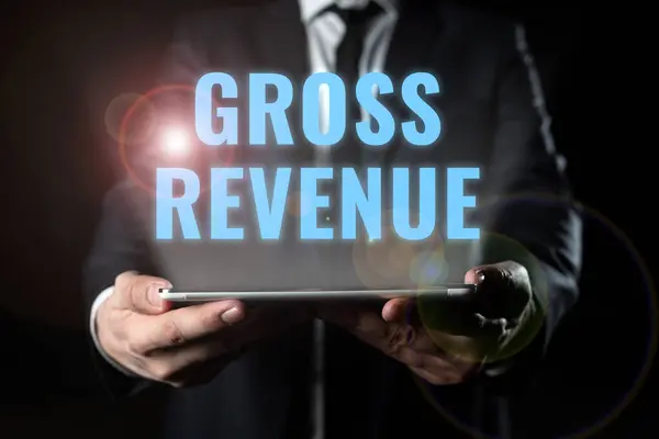 Conceptual Display Gross Revenue Business Approach Total Value Everything Produced — Stok fotoğraf