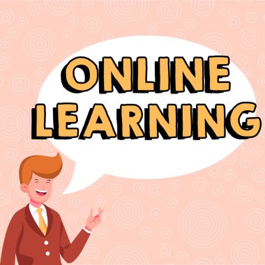 Çevrimiçi Öğrenme, İş Konsepti İnternet ve bilgisayar yardımıyla Larning