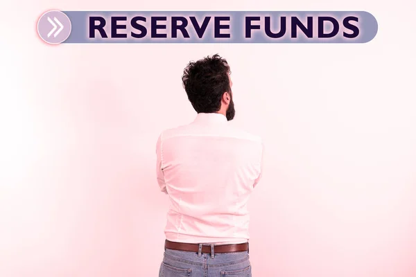 Conceptual Display Reserve Funds Conceptual Photo Money Released Bank Back —  Fotos de Stock