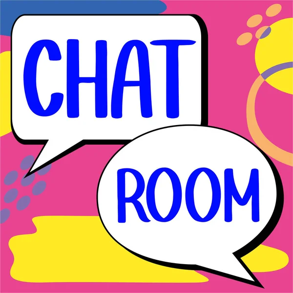 Inspiration Showing Sign Chat Room Word Area Internet Computer Network — Fotografia de Stock