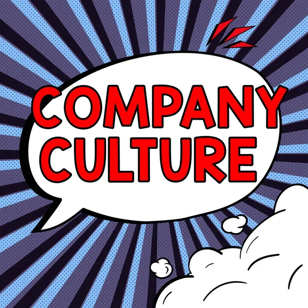 Sign Displaying Company Culture Conceptual Photo Environment Elements Which Employees — Stok fotoğraf