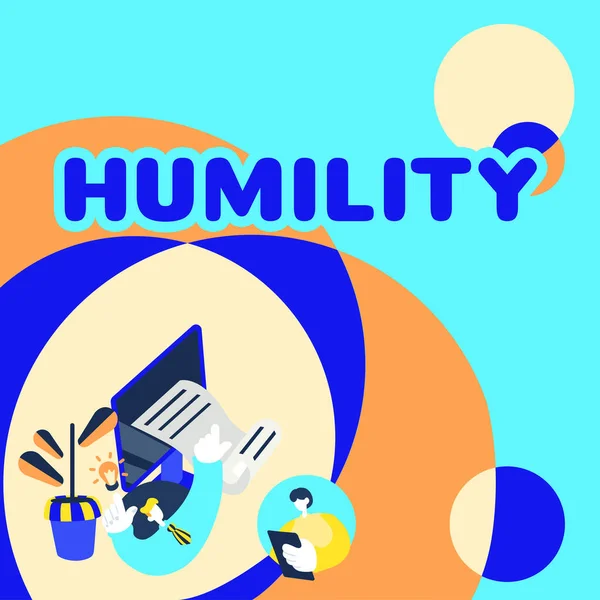 Text Showing Inspiration Humility Word Written Being Humble Virtue Feel — Foto Stock