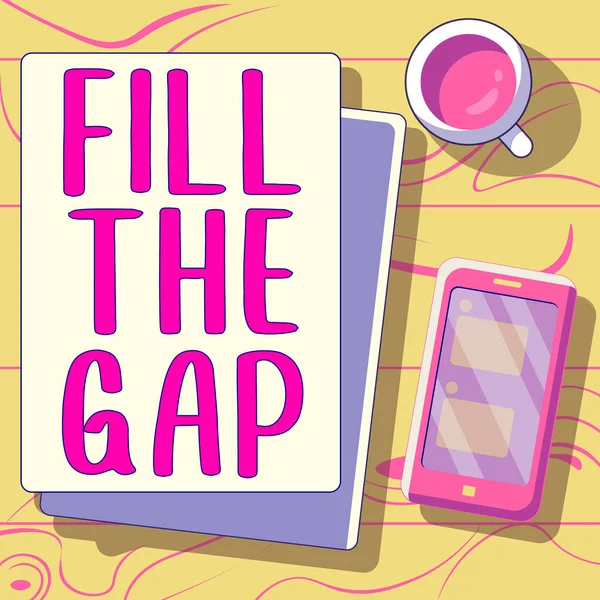 Text Caption Presenting Fill Gap Concept Meaning Put Missing Part — Stok fotoğraf