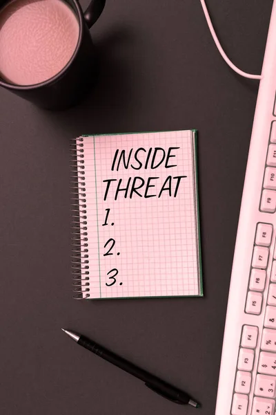 Tekst Bijschrift Presenteren Threat Business Idee Informatie Die Alleen Een — Stockfoto