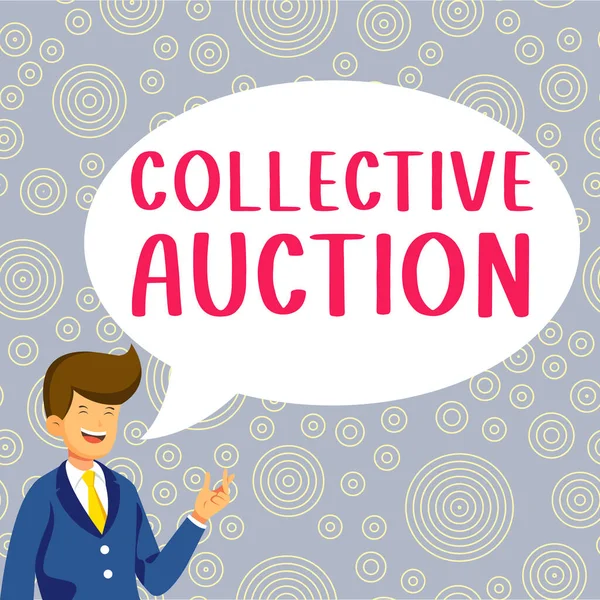 Text Showing Inspiration Collective Auction Word Gathering Measuring Information Variables — Stock Photo, Image