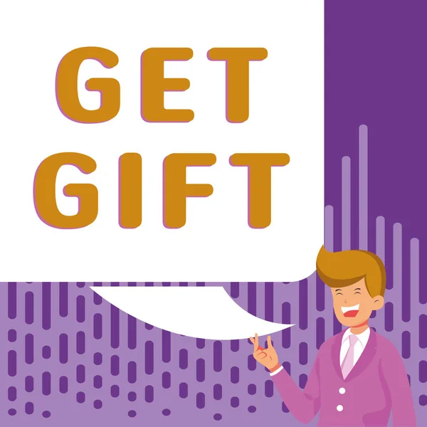 Sign Displaying Get Gift Business Concept Something You Give Getting — Zdjęcie stockowe
