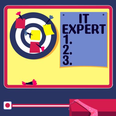 Text sign showing It Expert, Business concept person with a high level of knowledge in information technology