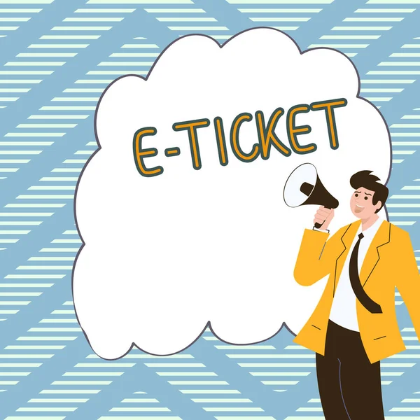 Conceptual Display Ticket Business Overview Flight Booking Which Details Registered — Stockfoto