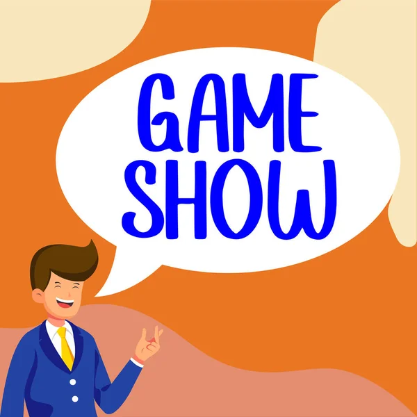 Εννοιολογική Προβολή Game Show Επιχειρηματική Προσέγγιση Πρόγραμμα Στην Τηλεόραση Ραδιόφωνο — Φωτογραφία Αρχείου