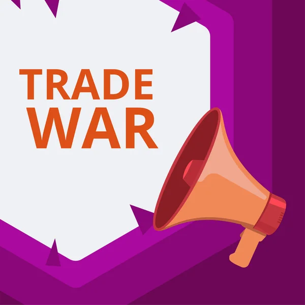 Sign Displaying Trade War Business Idea Situation Which Countries Try — Stockfoto